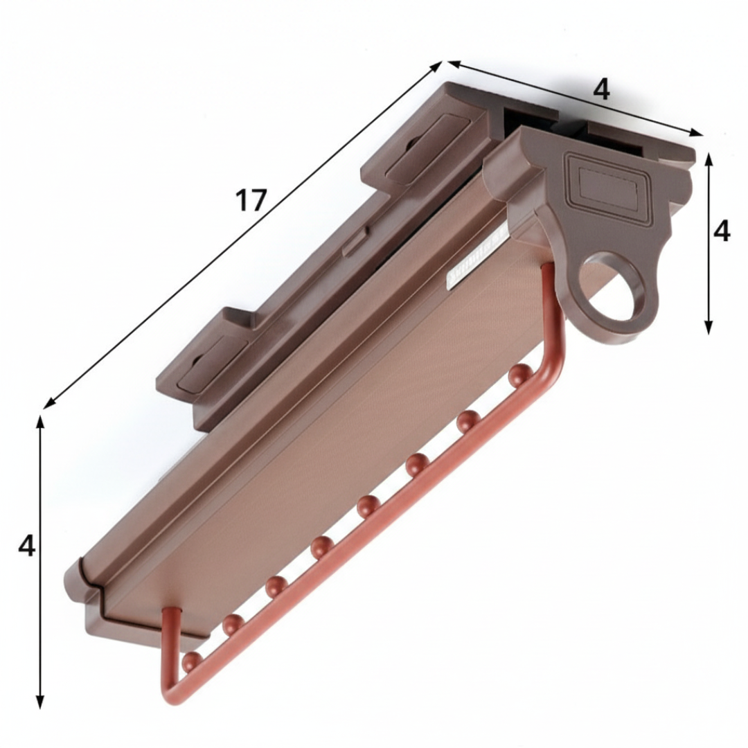 Top Mounted Pull Out Trouser Rack (17x4x4 Inch) - front_view