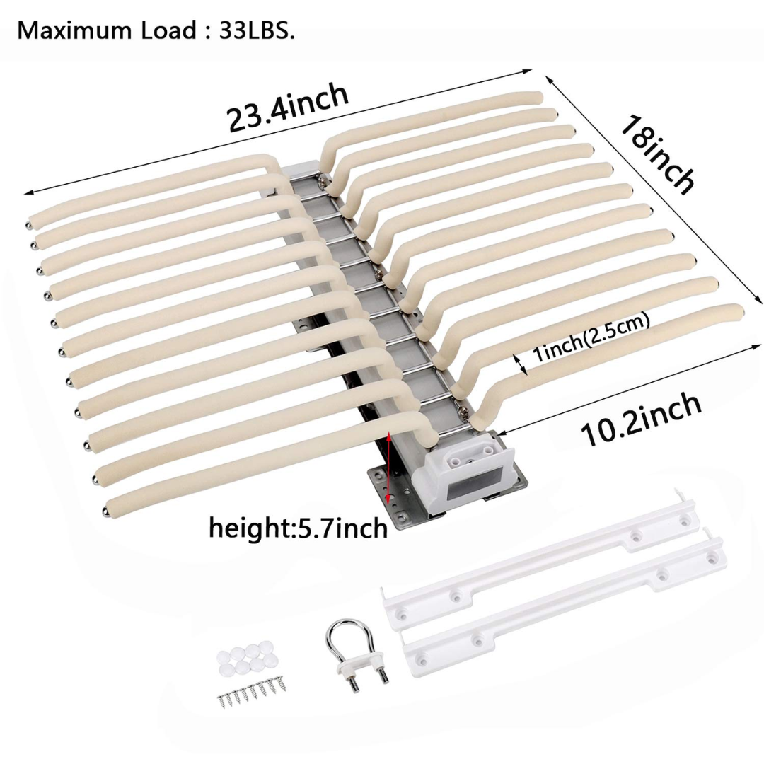 Soft Close Pull-Out Top-Mounted Trousers Rack (23x18x4 Inch) - front_view