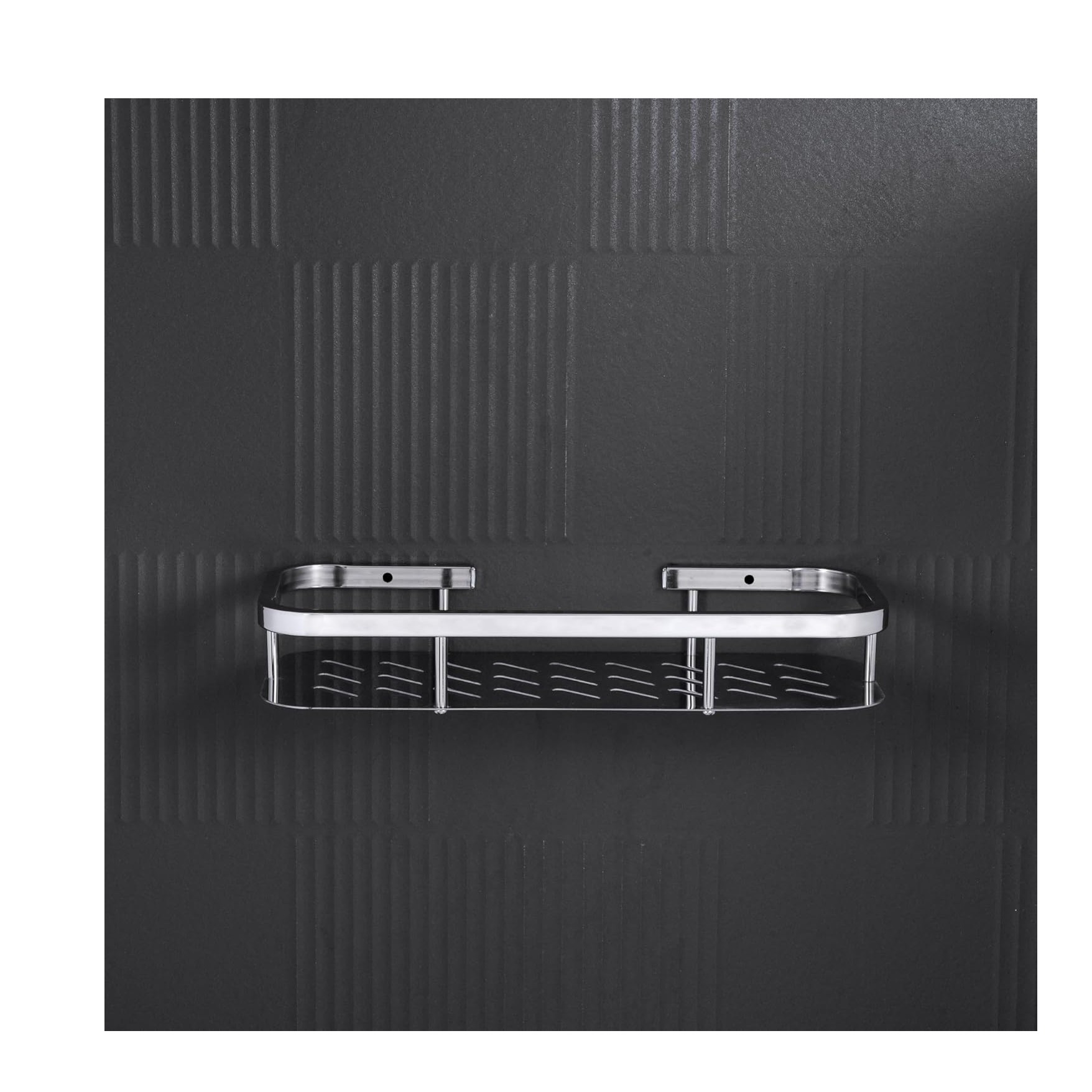 Bathroom Shelf and Rack Wall Mount (38x13x6 Cm) | Stainless Steel - left_view