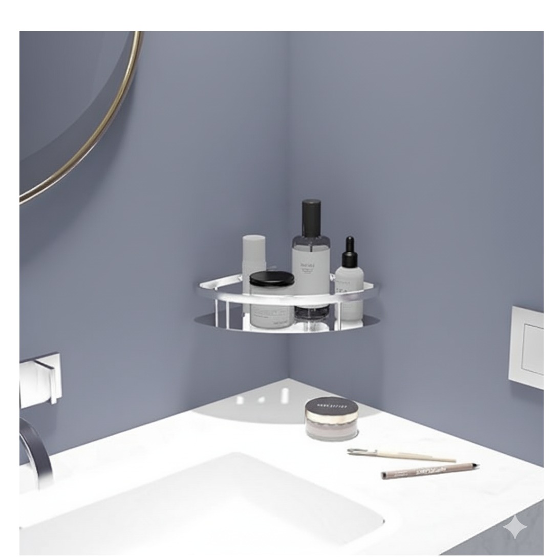 Stainless Steel Bathroom Corner Shelf for Wall Mount - top_view