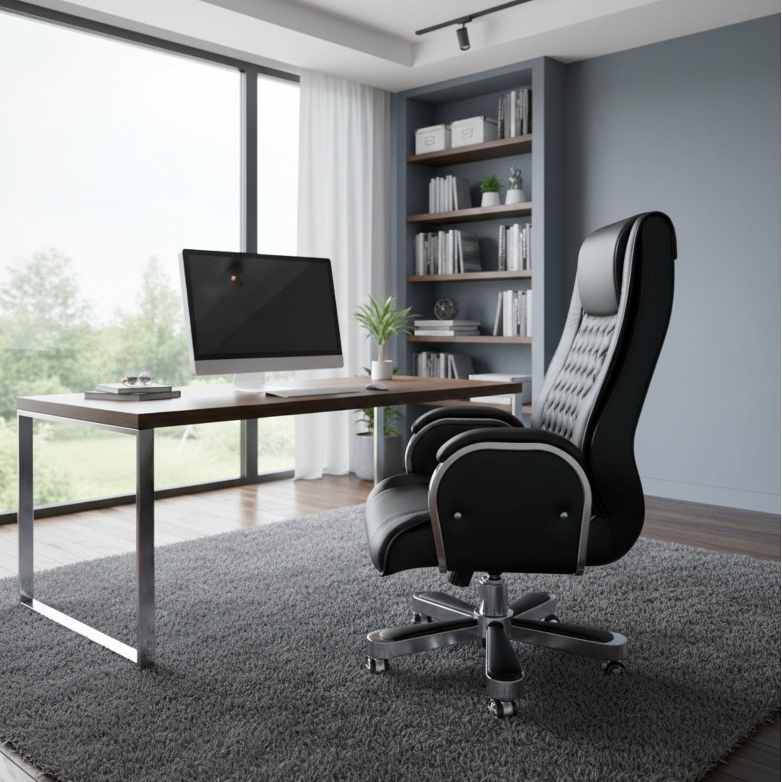 Belmont High Back Boss Office Chair - left_view