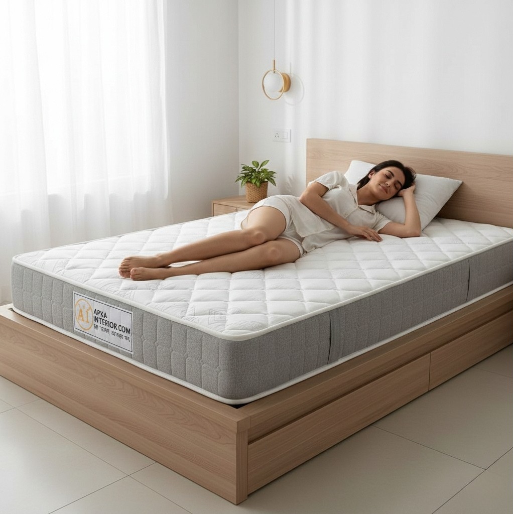 High Density Soft Bounce PU Foam Mattress (72x60x6) | Premium Comfort Queen Bed Mattress with Enhanced Support & Plush Feel - front_view
