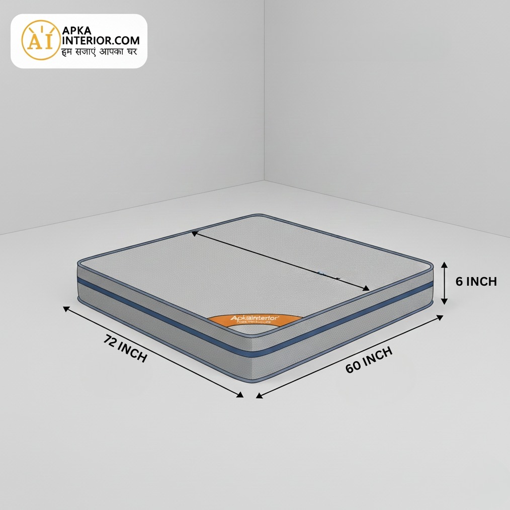 Acupressure Orthopedic Mattress (72x60x6 Inch) | Therapeutic Pressure Point Relief, Improved Blood Circulation & High-Density Support Foam - left_view