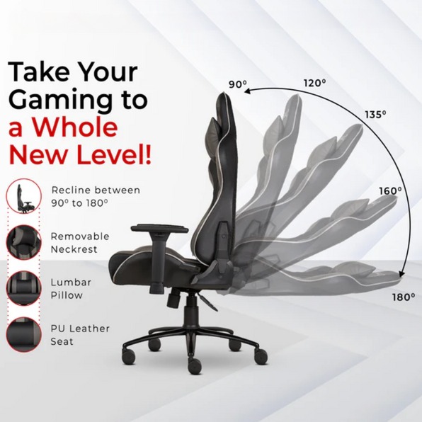 Batman Gaming Chair (Grey) - front_view