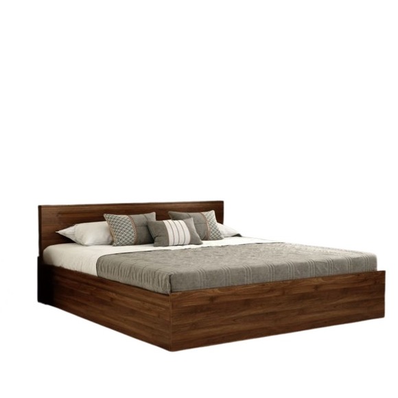 Morzo Bed with Box Storage (Queen Size) (82x62x14) Inch - rear_view