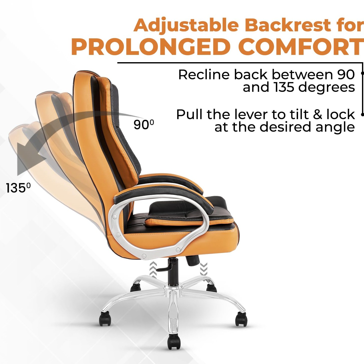 Leatherette Executive Office Chair - front_view