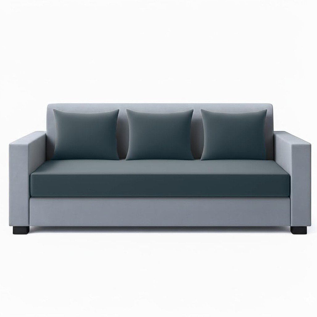 Affordable 5 Seater Velvet Sofa Set - top_view