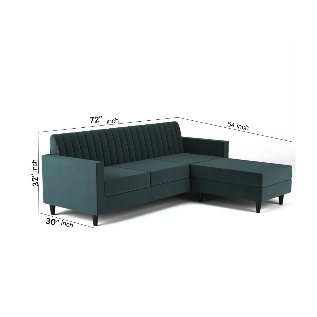 Budget-Friendly L-Shaped Sofa Set - front_view